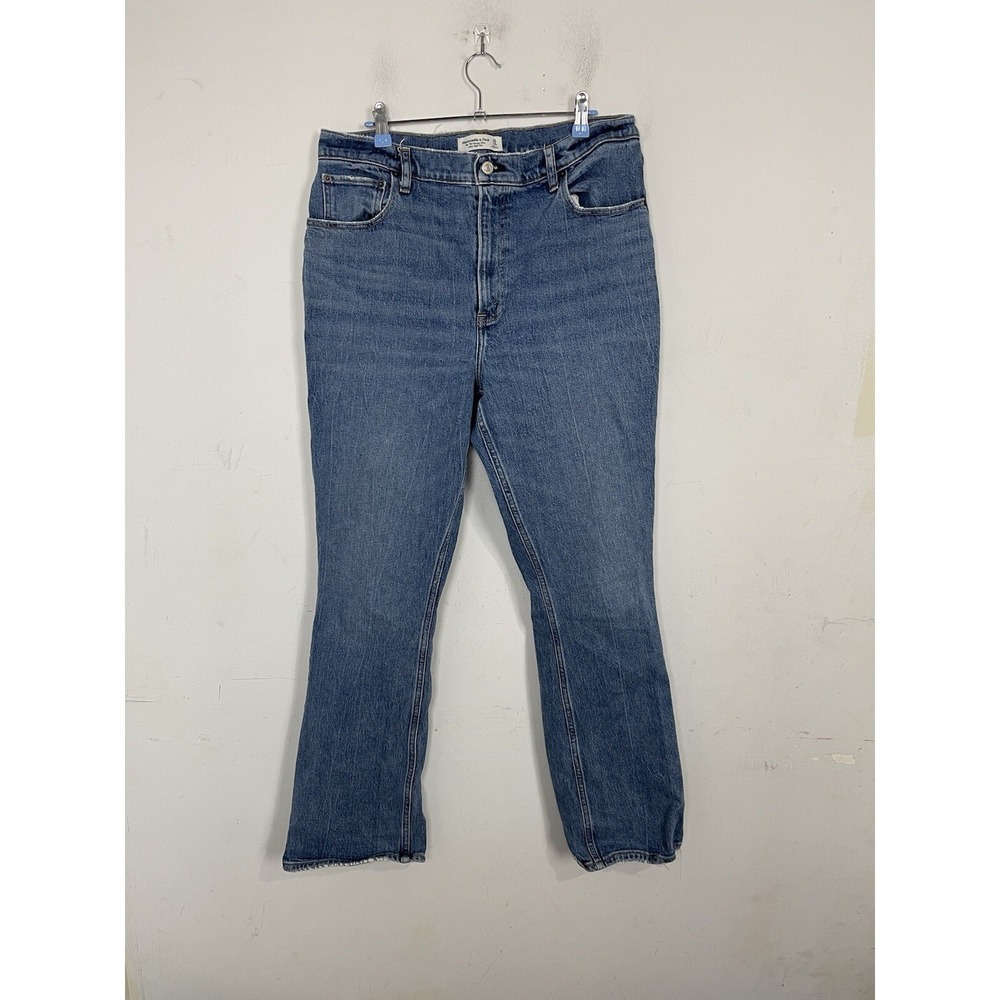 Abercrombie & Fitch The 70s Vintage Flare Ultra High Rise Blue Jeans 32 14R